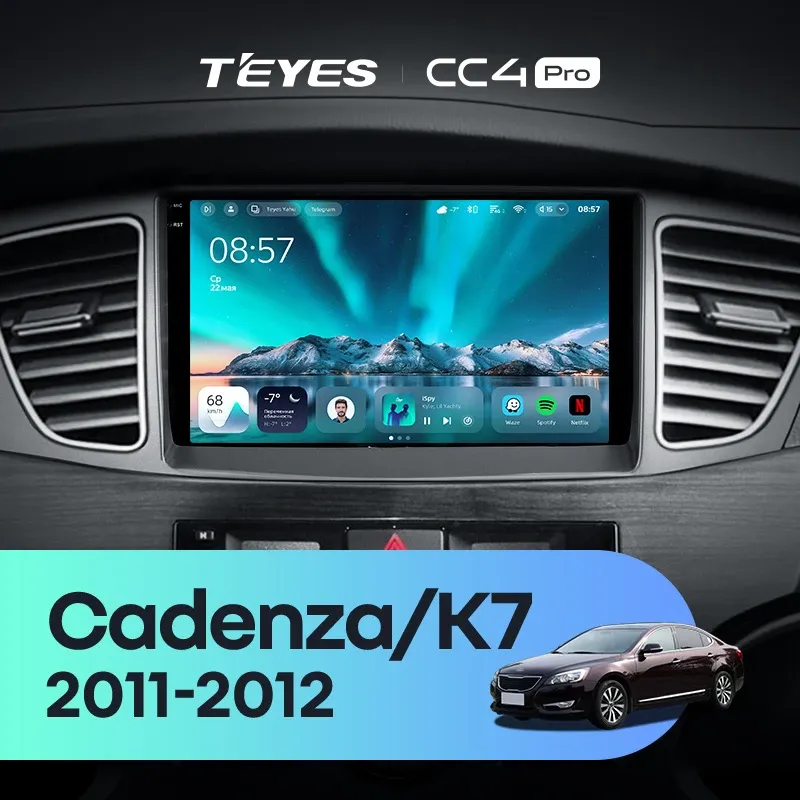 Штатная магнитола Teyes CC4 Pro 12/256 Kia Cadenza K7 (2011-2012)
