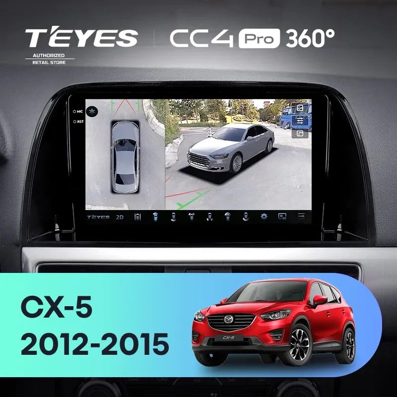 Штатная магнитола Teyes CC4 Pro 360 12/256 Mazda CX-5 (2012-2015) Тип-C