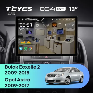 Штатная магнитола Teyes CC4 Pro 12/256 Opel Astra J (2009-2017) (13")