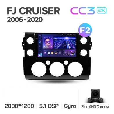 Штатная магнитола Teyes CC3 2K 4/32 Toyota FJ Cruiser J15 (2006-2020) F2