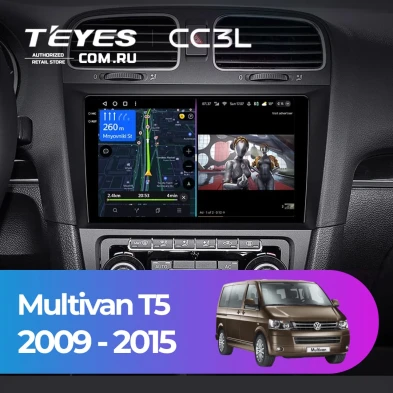 Штатная магнитола Teyes CC3L 4/64 Volkswagen Multivan T5 (2009-2015)