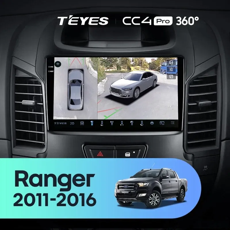 Штатная магнитола Teyes CC4 Pro 360 8/128 Ford Ranger (2011-2016) F2