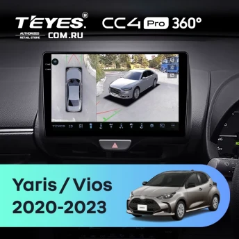 Штатная магнитола Teyes CC4 Pro 360 8/128 Toyota Yaris (2020-2023) Правый руль