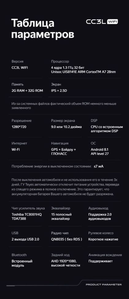 Штатная магнитола Teyes CC3L WiFi 2/32 Renault Kaptur (2016-2019) F1