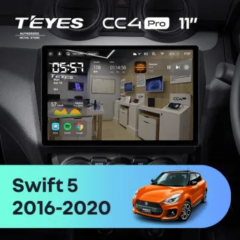 Штатная магнитола Teyes CC4 Pro 12/256 Suzuki Swift 5 (2016-2020) (11")