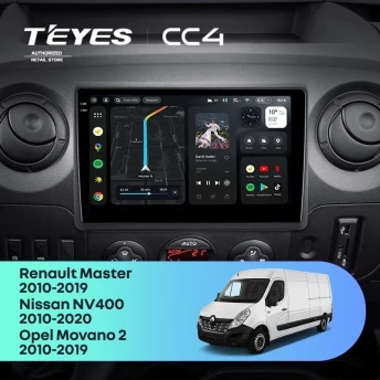 Штатная магнитола Teyes CC4 8/128 Opel Movano 2 (2010-2019) F2
