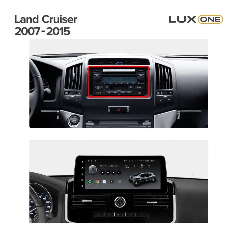 Штатная магнитола Teyes LUX ONE 4/32 Toyota Land Cruiser 200 (2007-2015) Тип-D