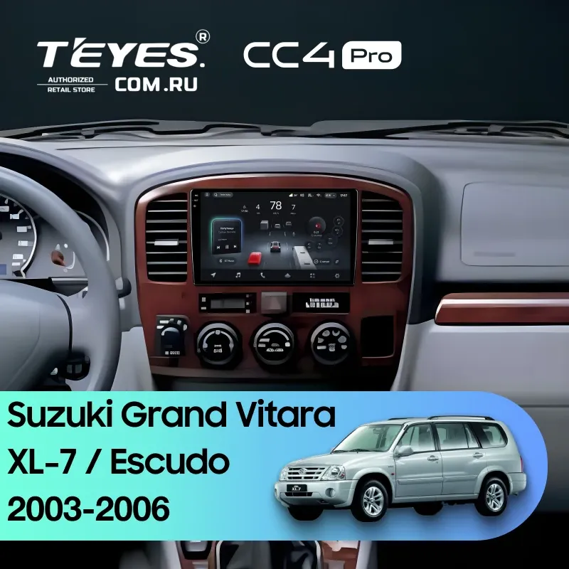 Штатная магнитола Teyes CC4 Pro 12/256 Suzuki Escudo (2003-2006)