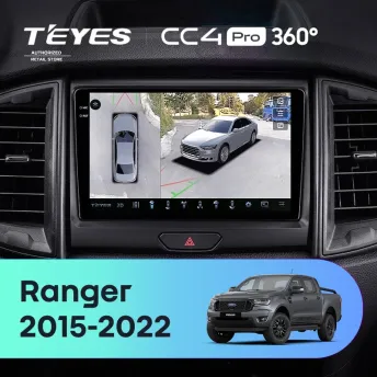 Штатная магнитола Teyes CC4 Pro 360 8/128 Ford Ranger P703 (2015-2022) Тип-C