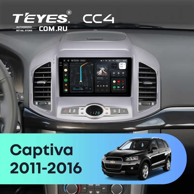 Штатная магнитола Teyes CC4 8/128 Chevrolet Captiva 1 C140 (2011-2016) F2