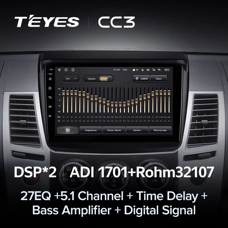 Штатная магнитола Teyes CC3 6/128 Mitsubishi Pajero Sport 2 (2008-2016)