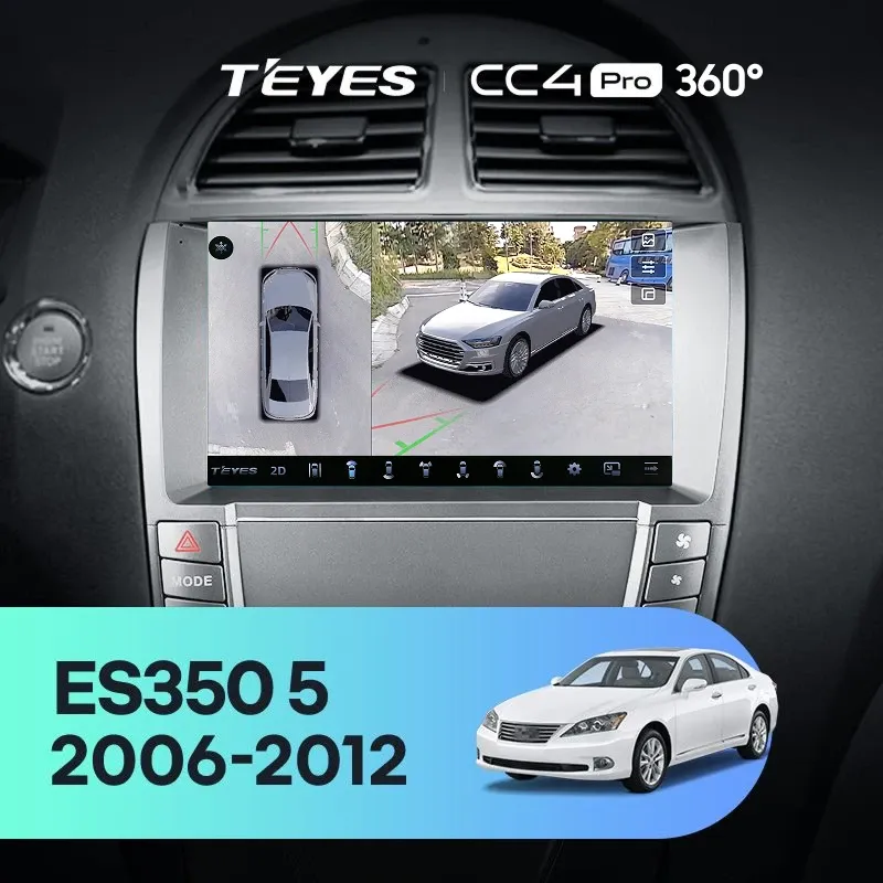 Штатная магнитола Teyes CC4 Pro 360 12/256 Lexus ES350 5 V XV40 (2006-2012) Тип-C