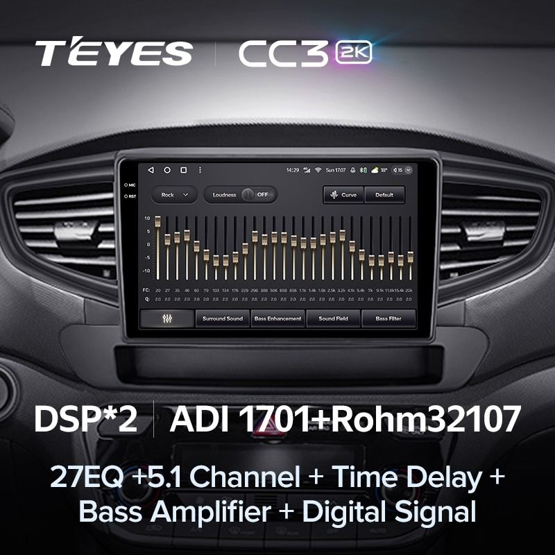 Штатная магнитола Teyes CC3 2K 4/32 Hyundai Ioniq AE (2016-2023) Тип-B