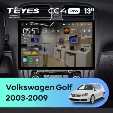 Штатная магнитола Teyes CC4 Pro 8/128 Volkswagen Golf (2003-2009) (13")