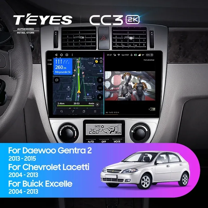 Штатная магнитола Teyes CC3 2K 4/32 Daewoo Gentra 2 (2013-2015) F2 Тип-B