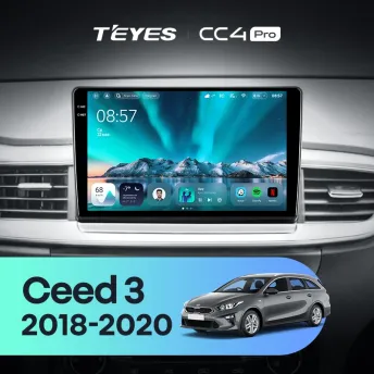 Штатная магнитола Teyes CC4 Pro 12/256 Kia Ceed 3 CD (2018-2020)