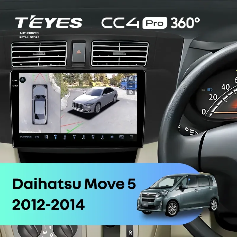 Штатная магнитола Teyes CC4 Pro 360 12/256 Daihatsu Move 5 (2012-2014)