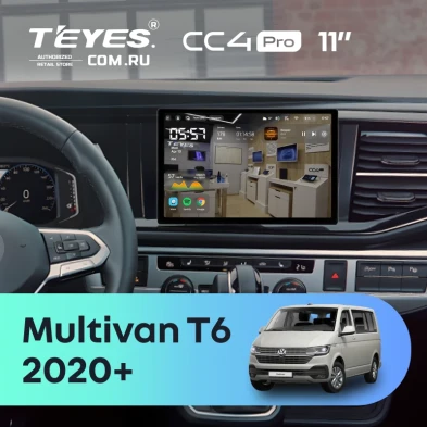 Штатная магнитола Teyes CC4 Pro 12/256 Volkswagen Multivan (T6) 2020+ (11")