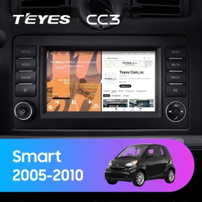 Штатная магнитола Teyes CC3 4/64 Mercedes-Benz Smart (2005-2010) 7"