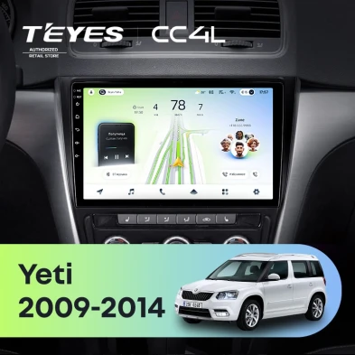 Штатная магнитола Teyes CC4L 6/64 Skoda Yeti 5L (2009-2014) (10 inch Universal)