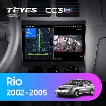 Штатная магнитола Teyes CC3 2K 4/32 Kia Rio 1 (2002-2005)
