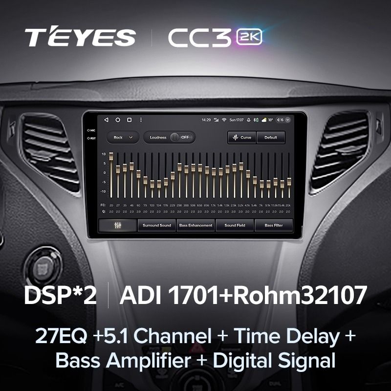 Штатная магнитола Teyes CC3 2K 4/64 Hyundai Azera 2 (2011-2014) F1