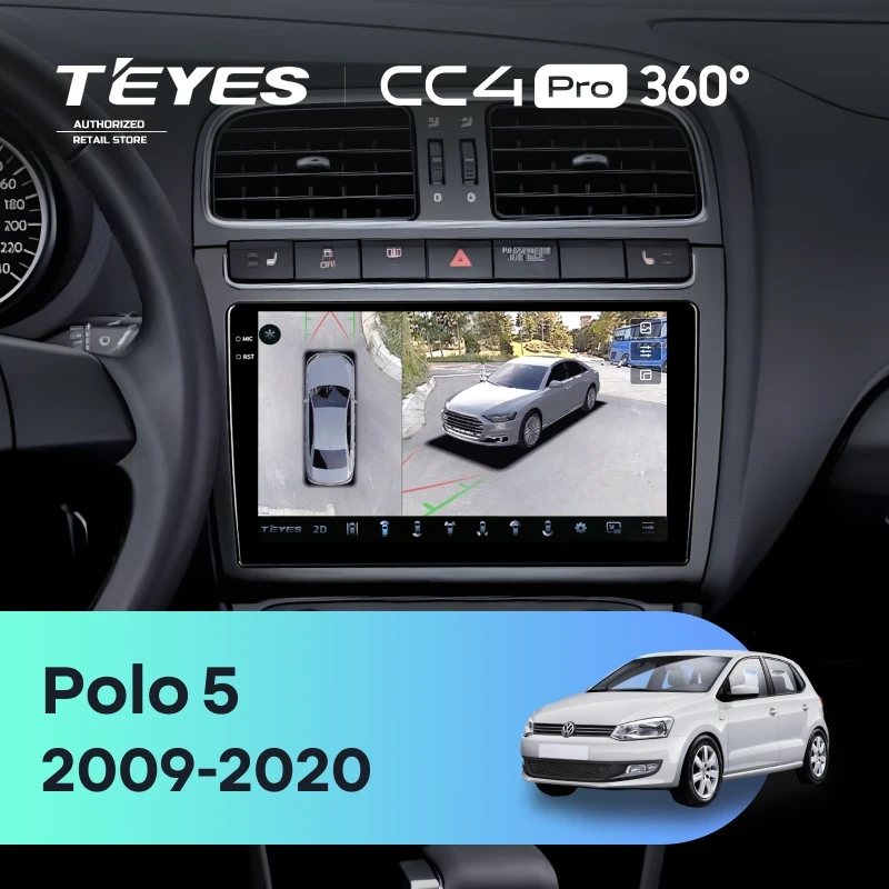 Штатная магнитола Teyes CC4 Pro 360 12/256 Volkswagen Polo 5 (2009-2020) (матовая)