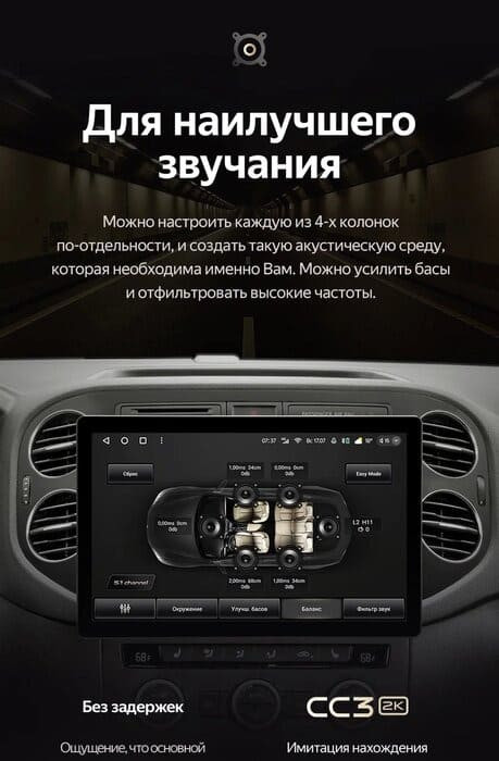 Штатная магнитола Teyes CC3 2K 4/64 Volkswagen Tiguan 1 NF (2006-2016) F1 (13")