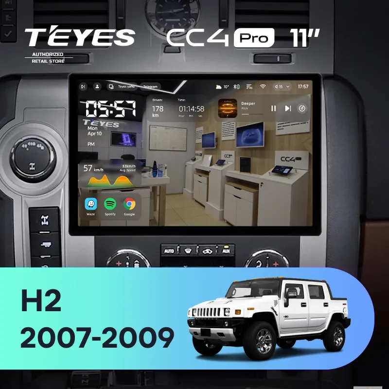 Штатная магнитола Teyes CC4 Pro 12/256 Hummer H2 E85 (2007-2009) F1 (11")