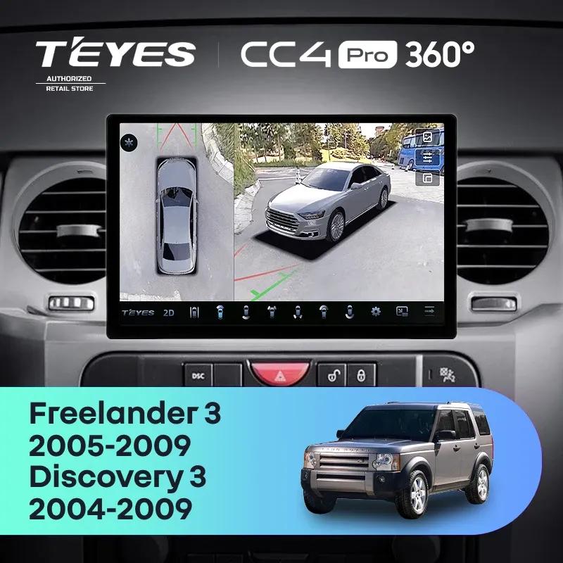 Штатная магнитола Teyes CC4 Pro 360 8/128 Land Rover Freelander 3 (2005-2009) (11")