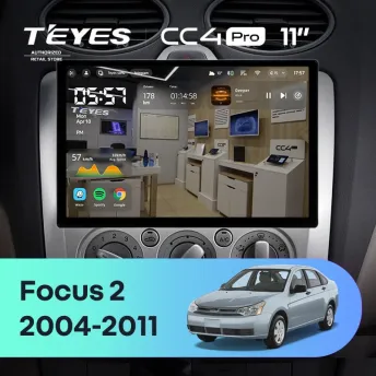 Штатная магнитола Teyes CC4 Pro 360 8/128 Ford Focus 2 Mk 2 (2004-2011) F1 (11")