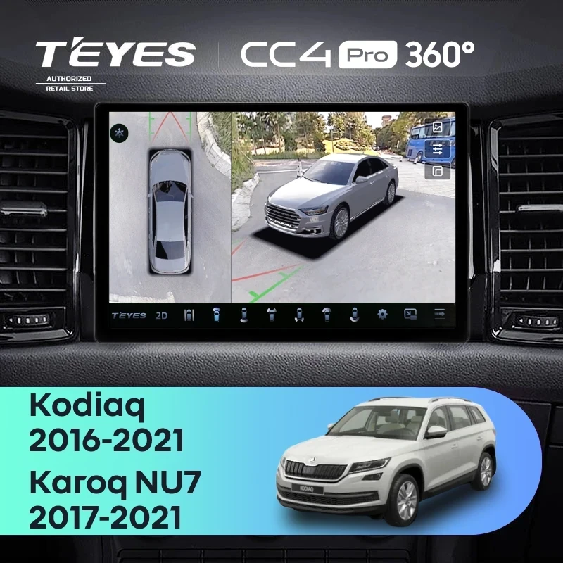 Штатная магнитола Teyes CC4 Pro 360 8/128 Skoda Kodiaq (2016-2021) F2 (13")