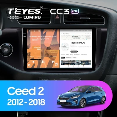 Штатная магнитола Teyes CC3 2K 4/64 Kia Ceed 2 JD (2012-2018) (матовая)