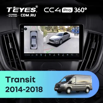 Штатная магнитола Teyes CC4 Pro 360 8/128 Ford Transit Van L3H2 (2014-2018)