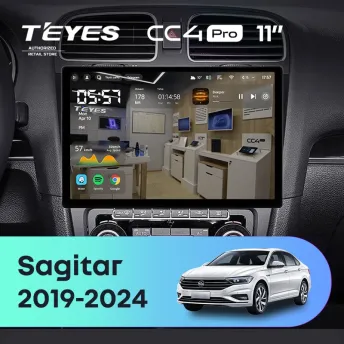 Штатная магнитола Teyes CC4 Pro 12/256 Volkswagen Sagitar (2019-2024) (11")