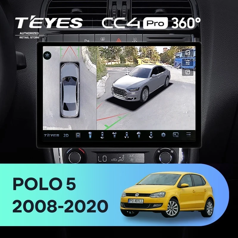 Штатная магнитола Teyes CC4 Pro 360 12/256 Volkswagen Polo 5 (2008-2020) (13")