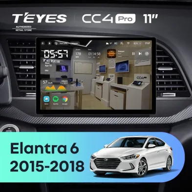 Штатная магнитола Teyes CC4 Pro 12/256 Hyundai Elantra 6 (2015-2018) Тип-A (11")