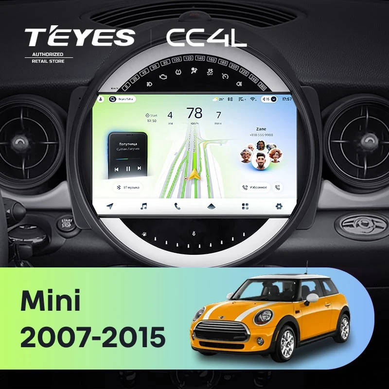 Штатная магнитола Teyes CC4L 6/64 Mini Cooper (2007-2015) F1