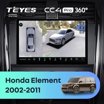 Штатная магнитола Teyes CC4 Pro 360 12/256 Honda Element YH (2002-2011) (13")