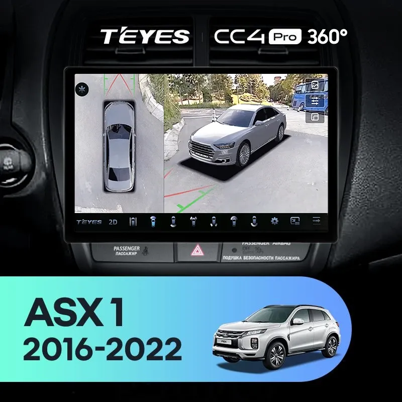 Штатная магнитола Teyes CC4 Pro 360 8/128 Mitsubishi ASX (2016-2022) Тип-B (13")