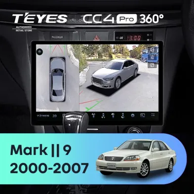 Штатная магнитола Teyes CC4 Pro 360 12/256 Toyota Mark II 9 X100 (2000-2007) F1 (13")