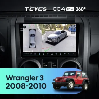 Штатная магнитола Teyes CC4 Pro 360 8/128 Jeep Wrangler 3 JK (2008-2010) F1