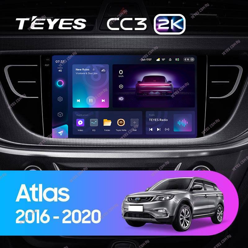 Штатная магнитола Teyes CC3 2K 360 6/128 Geely Atlas NL-3 (2016-2020)