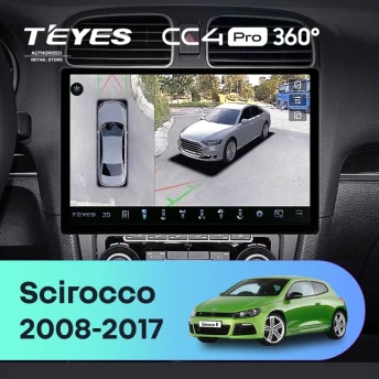 Штатная магнитола Teyes CC4 Pro 360 8/128 Volkswagen Scirocco (2008-2017) (13")