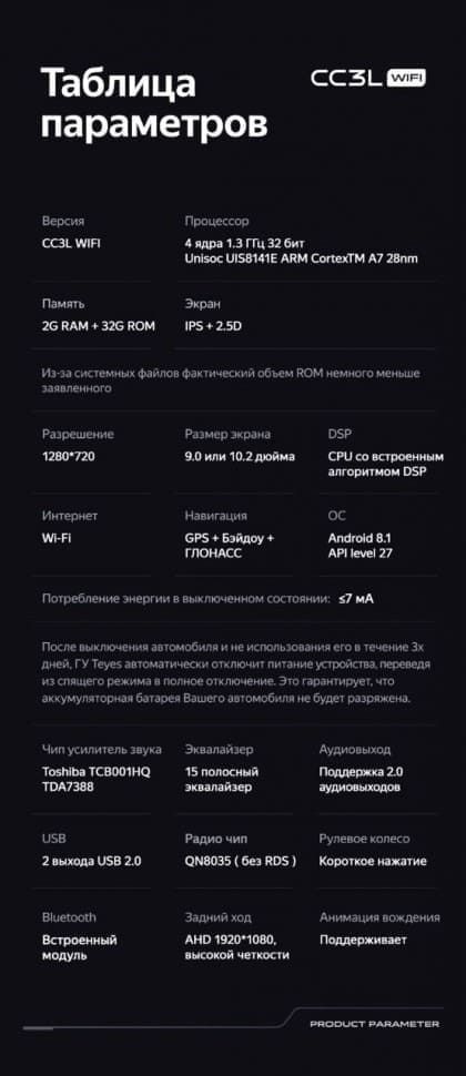 Штатная магнитола Teyes CC3L WiFi 2/32 Volkswagen Magotan (2007-2016)