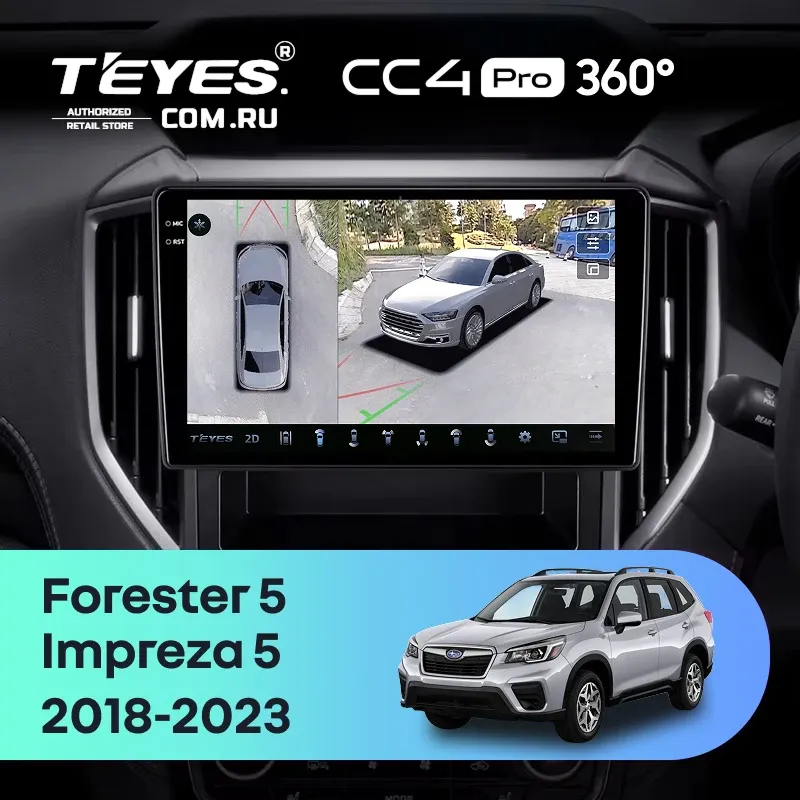 Штатная магнитола Teyes CC4 Pro 360 8/128 Subaru Forester 5 (2018-2023)