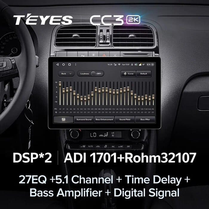 Штатная магнитола Teyes CC3 2K 4/32 Volkswagen Polo 5 (2008-2020) F1 (11")