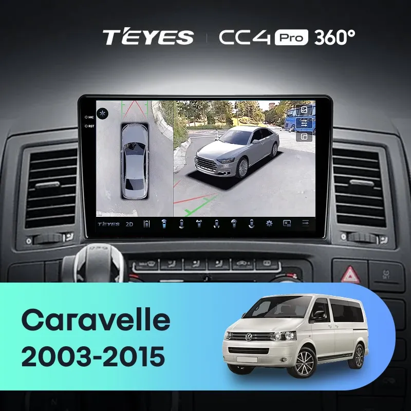 Штатная магнитола Teyes CC4 Pro 360 8/128 Volkswagen Caravelle (2003-2015)