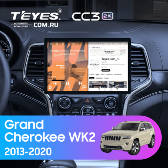 Штатная магнитола Teyes CC3 2K 4/32 Jeep Grand Cherokee WK2 (2013-2020) F3 (13")