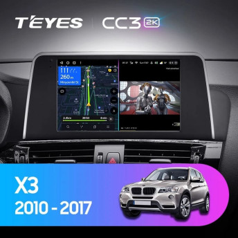 Штатная магнитола Teyes CC3 2K 360 6/128 BMW X3 F25 CIC (2010-2014)